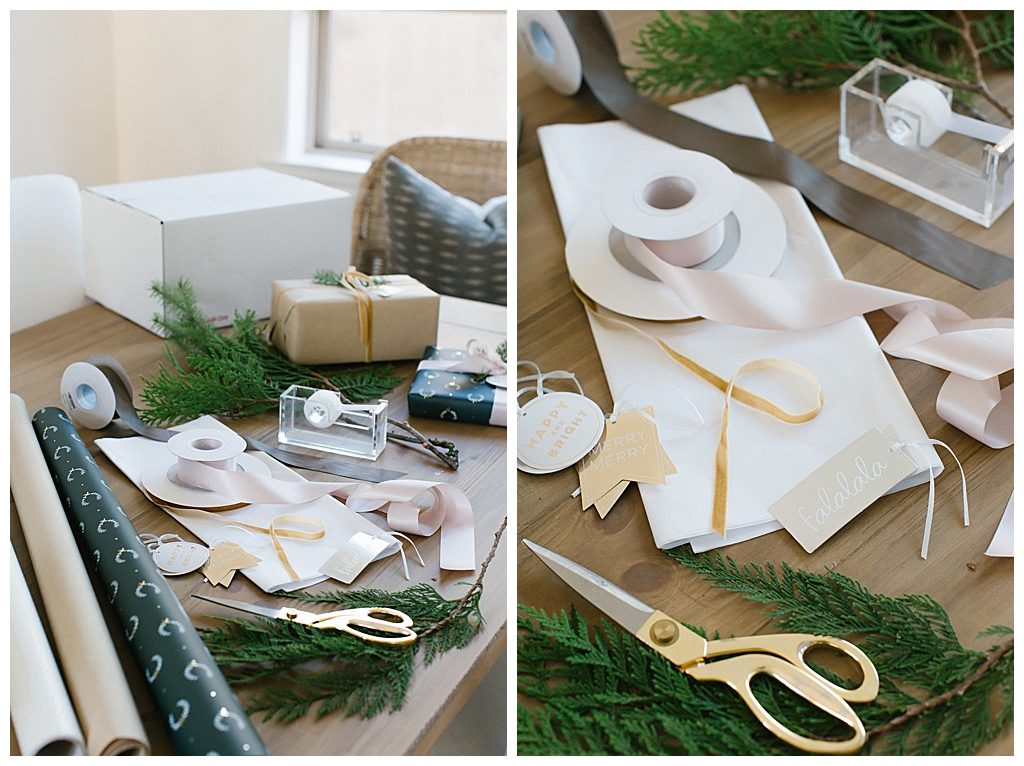 Love this simple, white wrapping paper.