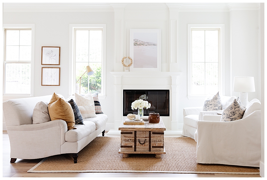 neutral living room with mcgee and co pillows how to style. your living room studio mcgee presets